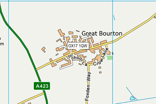 OX17 1QW map - OS VectorMap District (Ordnance Survey)