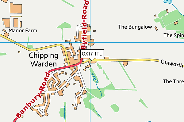 OX17 1TL map - OS VectorMap District (Ordnance Survey) OX17 1TL map - OS VectorMap District (Ordnance Survey)