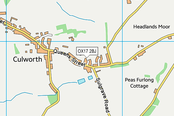 OX17 2BJ map - OS VectorMap District (Ordnance Survey) OX17 2BJ map - OS VectorMap District (Ordnance Survey)
