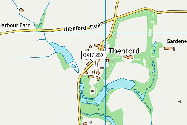 OX17 2BX map - OS VectorMap District (Ordnance Survey) OX17 2BX map - OS VectorMap District (Ordnance Survey)