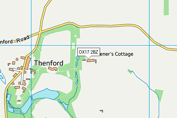 OX17 2BZ map - OS VectorMap District (Ordnance Survey) OX17 2BZ map - OS VectorMap District (Ordnance Survey)