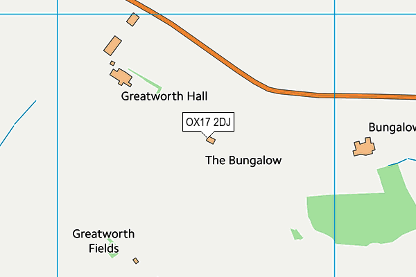 OX17 2DJ map - OS VectorMap District (Ordnance Survey) OX17 2DJ map - OS VectorMap District (Ordnance Survey)