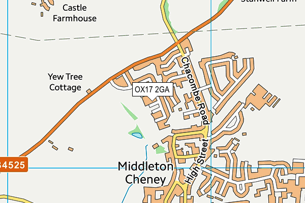 OX17 2GA map - OS VectorMap District (Ordnance Survey) OX17 2GA map - OS VectorMap District (Ordnance Survey)