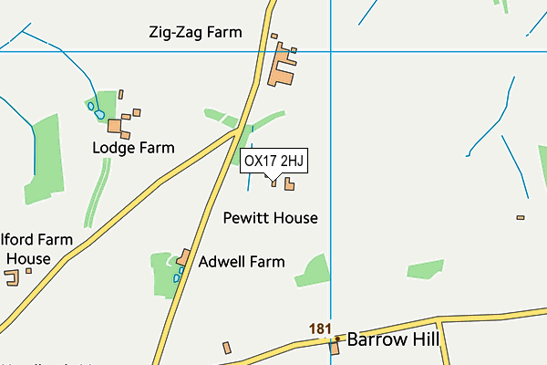 OX17 2HJ map - OS VectorMap District (Ordnance Survey) OX17 2HJ map - OS VectorMap District (Ordnance Survey)