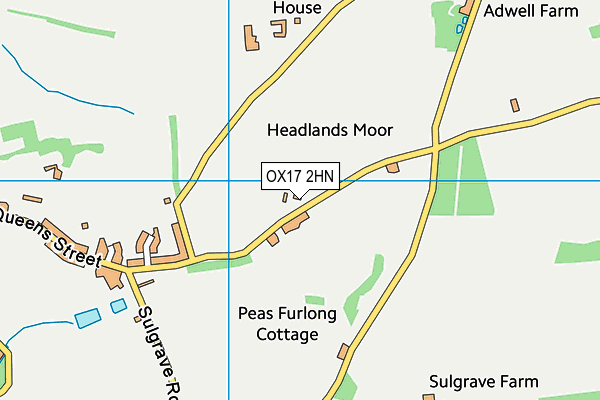 OX17 2HN map - OS VectorMap District (Ordnance Survey) OX17 2HN map - OS VectorMap District (Ordnance Survey)