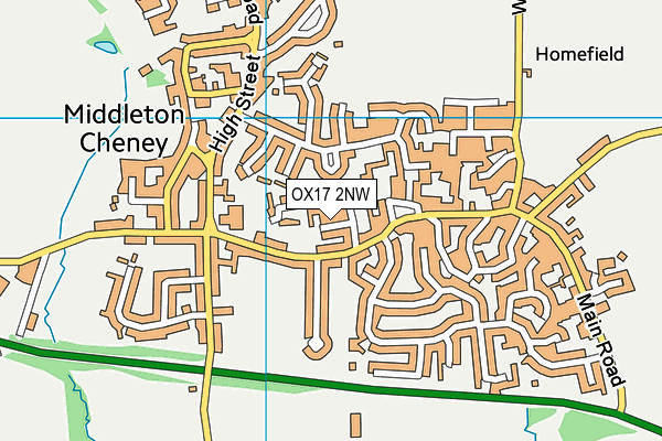 OX17 2NW map - OS VectorMap District (Ordnance Survey) OX17 2NW map - OS VectorMap District (Ordnance Survey)