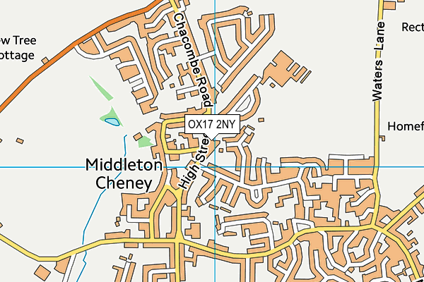 OX17 2NY map - OS VectorMap District (Ordnance Survey) OX17 2NY map - OS VectorMap District (Ordnance Survey)