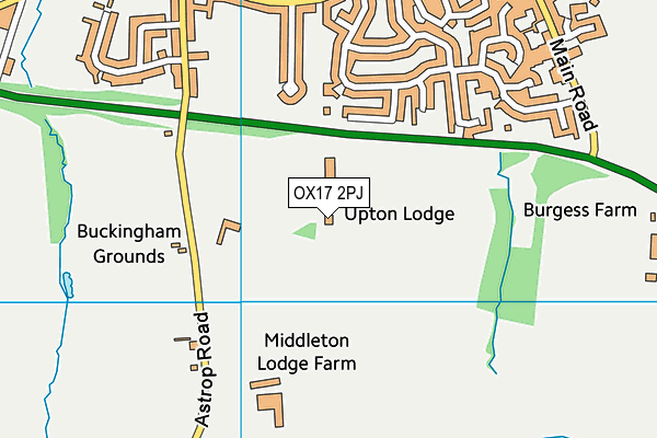 OX17 2PJ map - OS VectorMap District (Ordnance Survey) OX17 2PJ map - OS VectorMap District (Ordnance Survey)