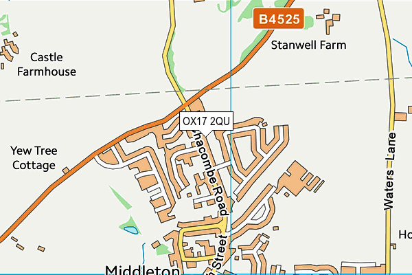 OX17 2QU map - OS VectorMap District (Ordnance Survey)