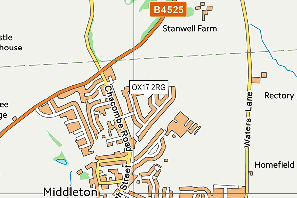 OX17 2RG map - OS VectorMap District (Ordnance Survey) OX17 2RG map - OS VectorMap District (Ordnance Survey)