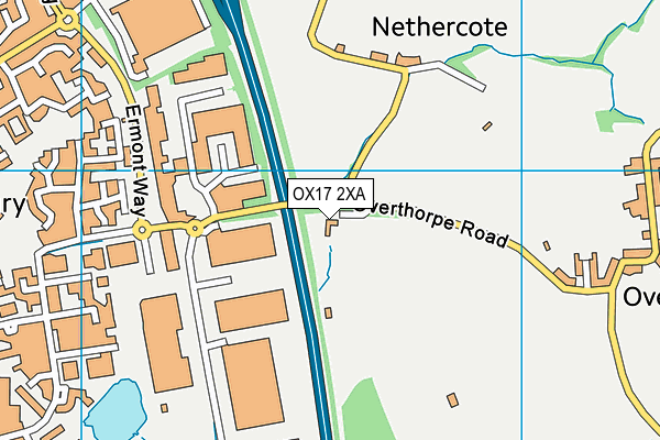 OX17 2XA map - OS VectorMap District (Ordnance Survey) OX17 2XA map - OS VectorMap District (Ordnance Survey)