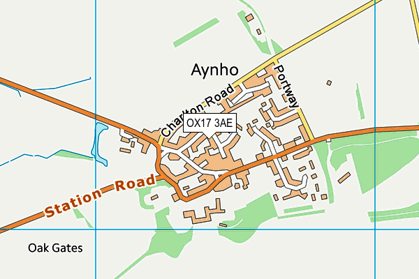 OX17 3AE map - OS VectorMap District (Ordnance Survey) OX17 3AE map - OS VectorMap District (Ordnance Survey)