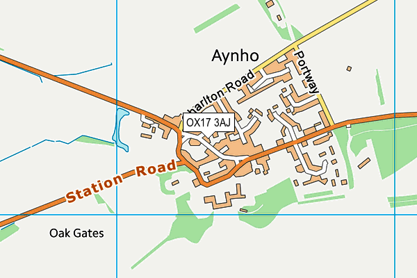 OX17 3AJ map - OS VectorMap District (Ordnance Survey) OX17 3AJ map - OS VectorMap District (Ordnance Survey)