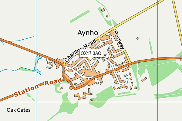 OX17 3AQ map - OS VectorMap District (Ordnance Survey) OX17 3AQ map - OS VectorMap District (Ordnance Survey)