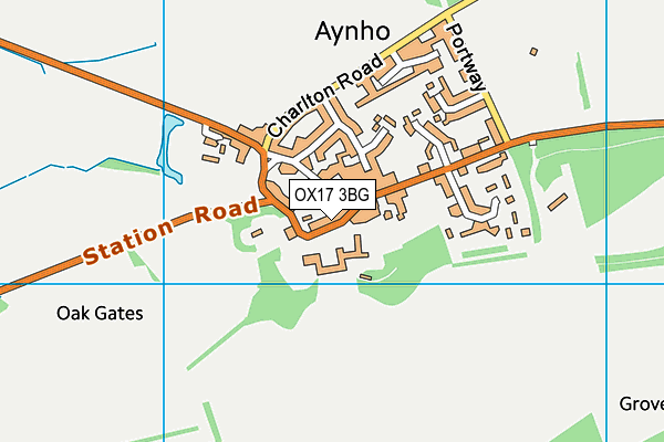 OX17 3BG map - OS VectorMap District (Ordnance Survey) OX17 3BG map - OS VectorMap District (Ordnance Survey)