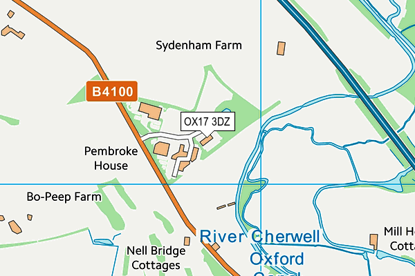OX17 3DZ map - OS VectorMap District (Ordnance Survey) OX17 3DZ map - OS VectorMap District (Ordnance Survey)
