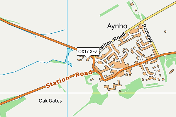 OX17 3FZ map - OS VectorMap District (Ordnance Survey) OX17 3FZ map - OS VectorMap District (Ordnance Survey)