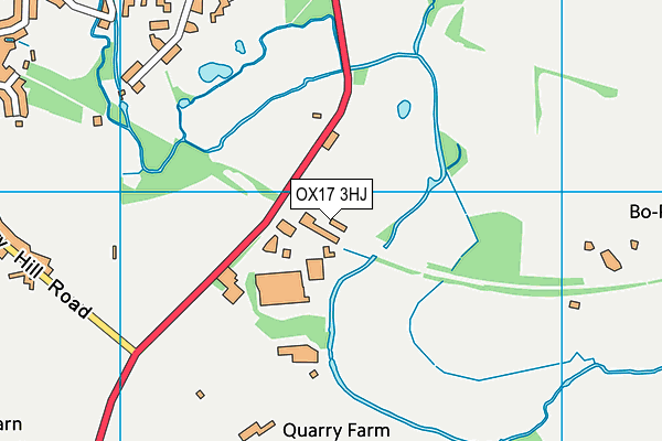 OX17 3HJ map - OS VectorMap District (Ordnance Survey) OX17 3HJ map - OS VectorMap District (Ordnance Survey)