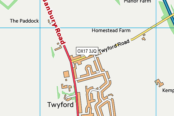 OX17 3JQ map - OS VectorMap District (Ordnance Survey)