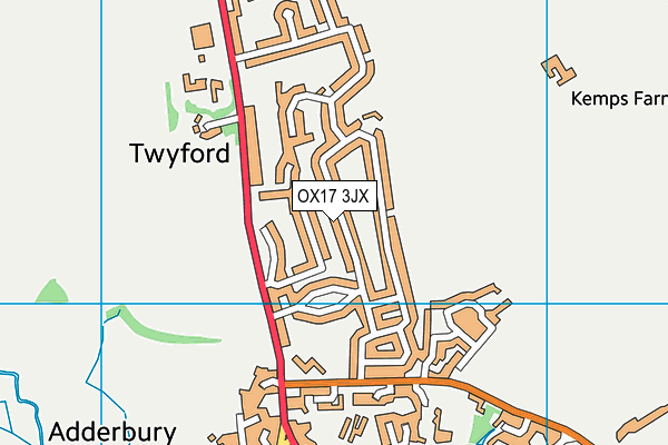 OX17 3JX map - OS VectorMap District (Ordnance Survey)