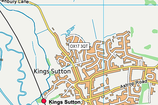 OX17 3QT map - OS VectorMap District (Ordnance Survey)