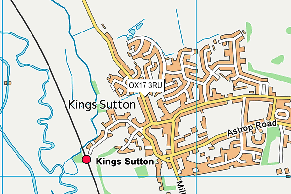 OX17 3RU map - OS VectorMap District (Ordnance Survey)