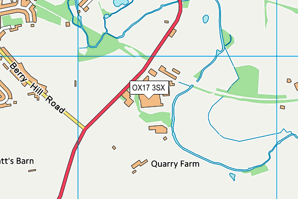 OX17 3SX map - OS VectorMap District (Ordnance Survey) OX17 3SX map - OS VectorMap District (Ordnance Survey)