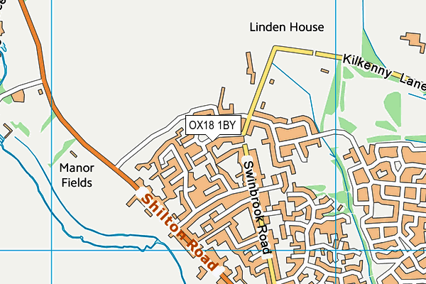 OX18 1BY map - OS VectorMap District (Ordnance Survey) OX18 1BY map - OS VectorMap District (Ordnance Survey)
