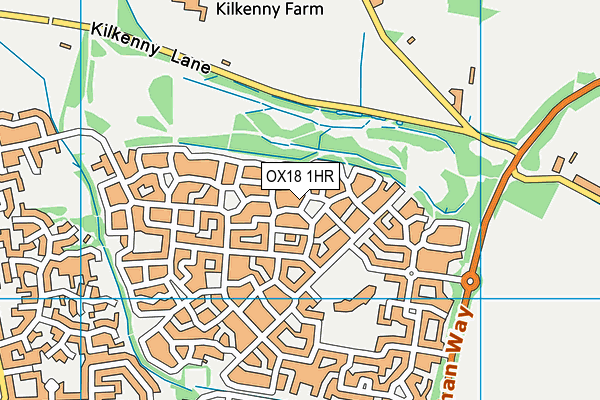 OX18 1HR map - OS VectorMap District (Ordnance Survey) OX18 1HR map - OS VectorMap District (Ordnance Survey)