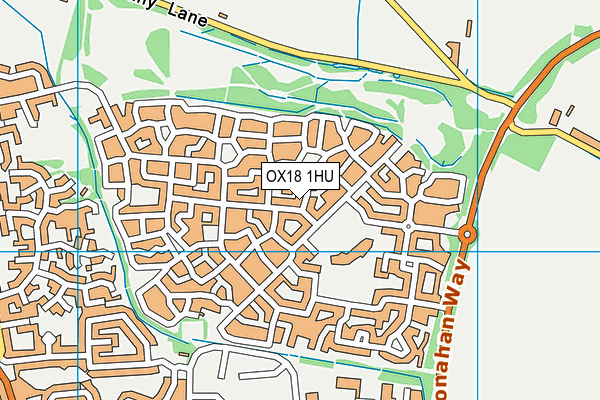 OX18 1HU map - OS VectorMap District (Ordnance Survey) OX18 1HU map - OS VectorMap District (Ordnance Survey)