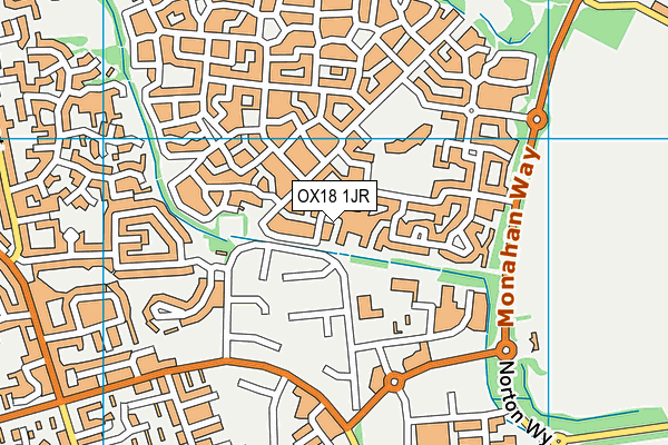 OX18 1JR map - OS VectorMap District (Ordnance Survey) OX18 1JR map - OS VectorMap District (Ordnance Survey)