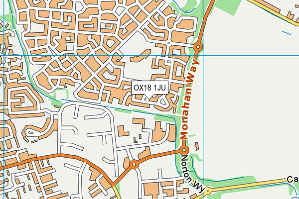 OX18 1JU map - OS VectorMap District (Ordnance Survey) OX18 1JU map - OS VectorMap District (Ordnance Survey)