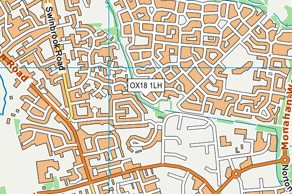 OX18 1LH map - OS VectorMap District (Ordnance Survey) OX18 1LH map - OS VectorMap District (Ordnance Survey)
