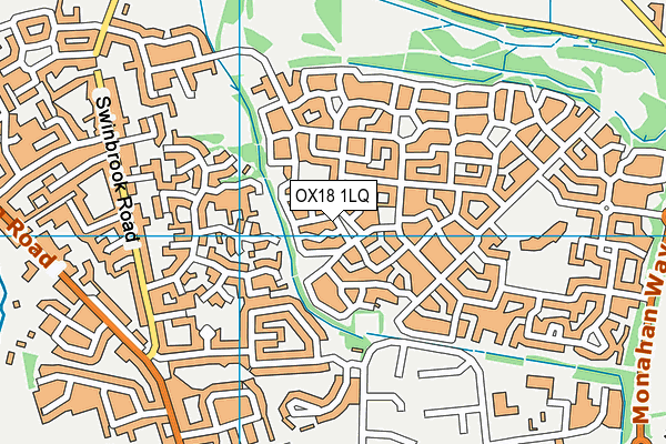 OX18 1LQ map - OS VectorMap District (Ordnance Survey) OX18 1LQ map - OS VectorMap District (Ordnance Survey)