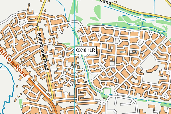 OX18 1LR map - OS VectorMap District (Ordnance Survey) OX18 1LR map - OS VectorMap District (Ordnance Survey)