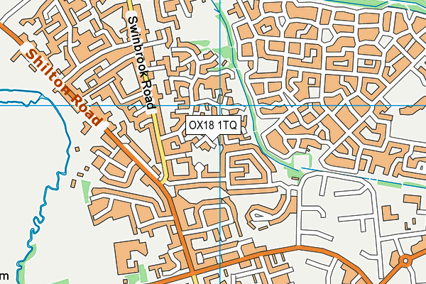 OX18 1TQ map - OS VectorMap District (Ordnance Survey) OX18 1TQ map - OS VectorMap District (Ordnance Survey)