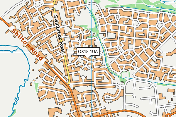 OX18 1UA map - OS VectorMap District (Ordnance Survey) OX18 1UA map - OS VectorMap District (Ordnance Survey)