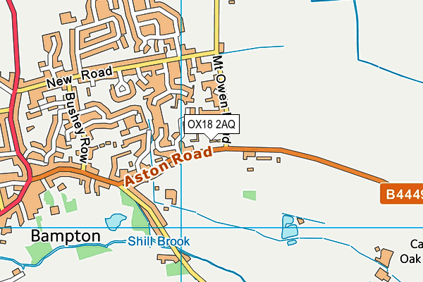 OX18 2AQ map - OS VectorMap District (Ordnance Survey) OX18 2AQ map - OS VectorMap District (Ordnance Survey)