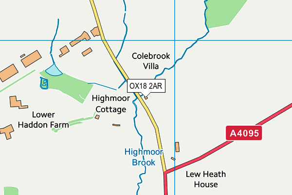 OX18 2AR map - OS VectorMap District (Ordnance Survey) OX18 2AR map - OS VectorMap District (Ordnance Survey)