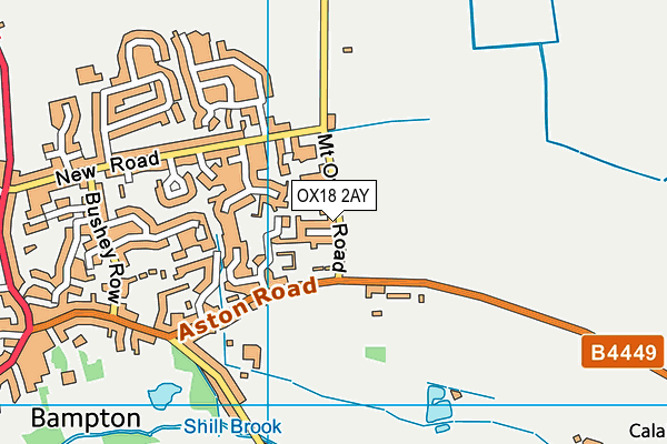 OX18 2AY map - OS VectorMap District (Ordnance Survey) OX18 2AY map - OS VectorMap District (Ordnance Survey)