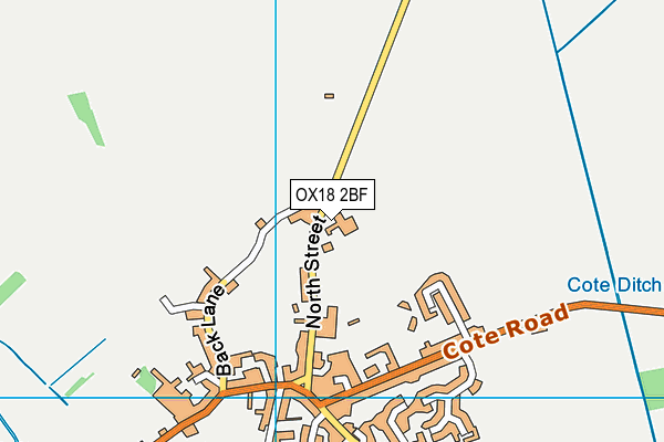 OX18 2BF map - OS VectorMap District (Ordnance Survey) OX18 2BF map - OS VectorMap District (Ordnance Survey)