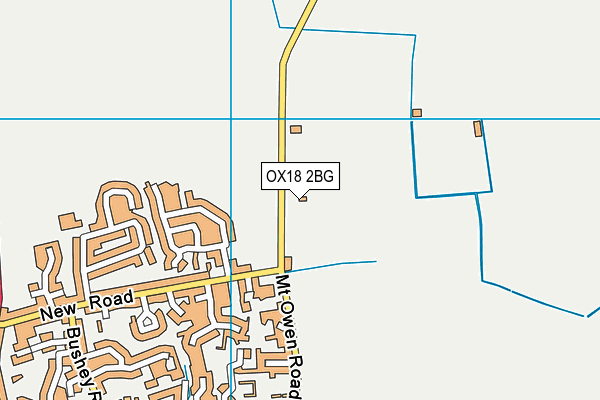 OX18 2BG map - OS VectorMap District (Ordnance Survey) OX18 2BG map - OS VectorMap District (Ordnance Survey)