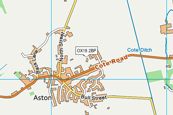 OX18 2BP map - OS VectorMap District (Ordnance Survey) OX18 2BP map - OS VectorMap District (Ordnance Survey)