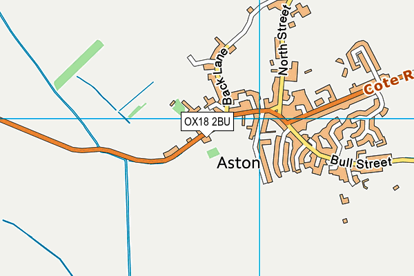 OX18 2BU map - OS VectorMap District (Ordnance Survey) OX18 2BU map - OS VectorMap District (Ordnance Survey)