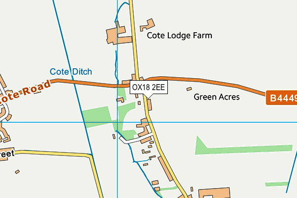 OX18 2EE map - OS VectorMap District (Ordnance Survey) OX18 2EE map - OS VectorMap District (Ordnance Survey)