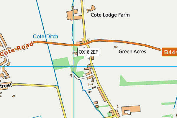 OX18 2EF map - OS VectorMap District (Ordnance Survey) OX18 2EF map - OS VectorMap District (Ordnance Survey)