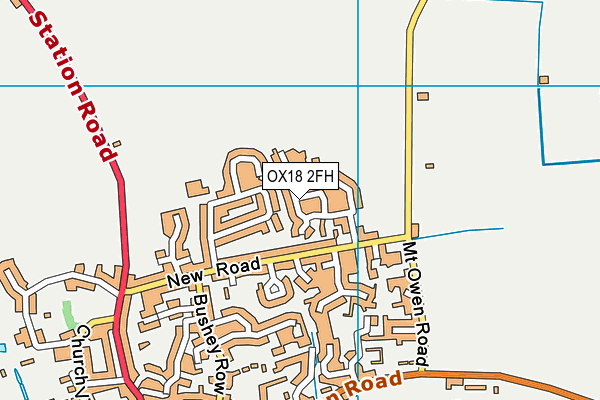 OX18 2FH map - OS VectorMap District (Ordnance Survey) OX18 2FH map - OS VectorMap District (Ordnance Survey)