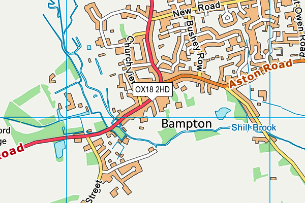 OX18 2HD map - OS VectorMap District (Ordnance Survey) OX18 2HD map - OS VectorMap District (Ordnance Survey)