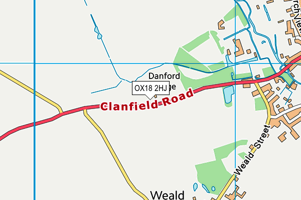 OX18 2HJ map - OS VectorMap District (Ordnance Survey) OX18 2HJ map - OS VectorMap District (Ordnance Survey)