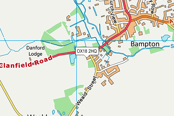 OX18 2HQ map - OS VectorMap District (Ordnance Survey) OX18 2HQ map - OS VectorMap District (Ordnance Survey)